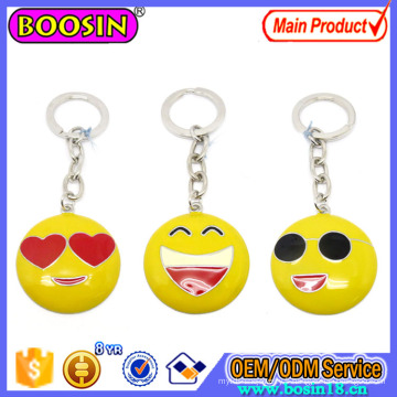 Porte-clés de charme en métal Smile Emoji Fashion pour cadeau